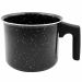 Caneca Fervedor de leite 1 Litro Aluminio Revestimento Ceramico Preto 