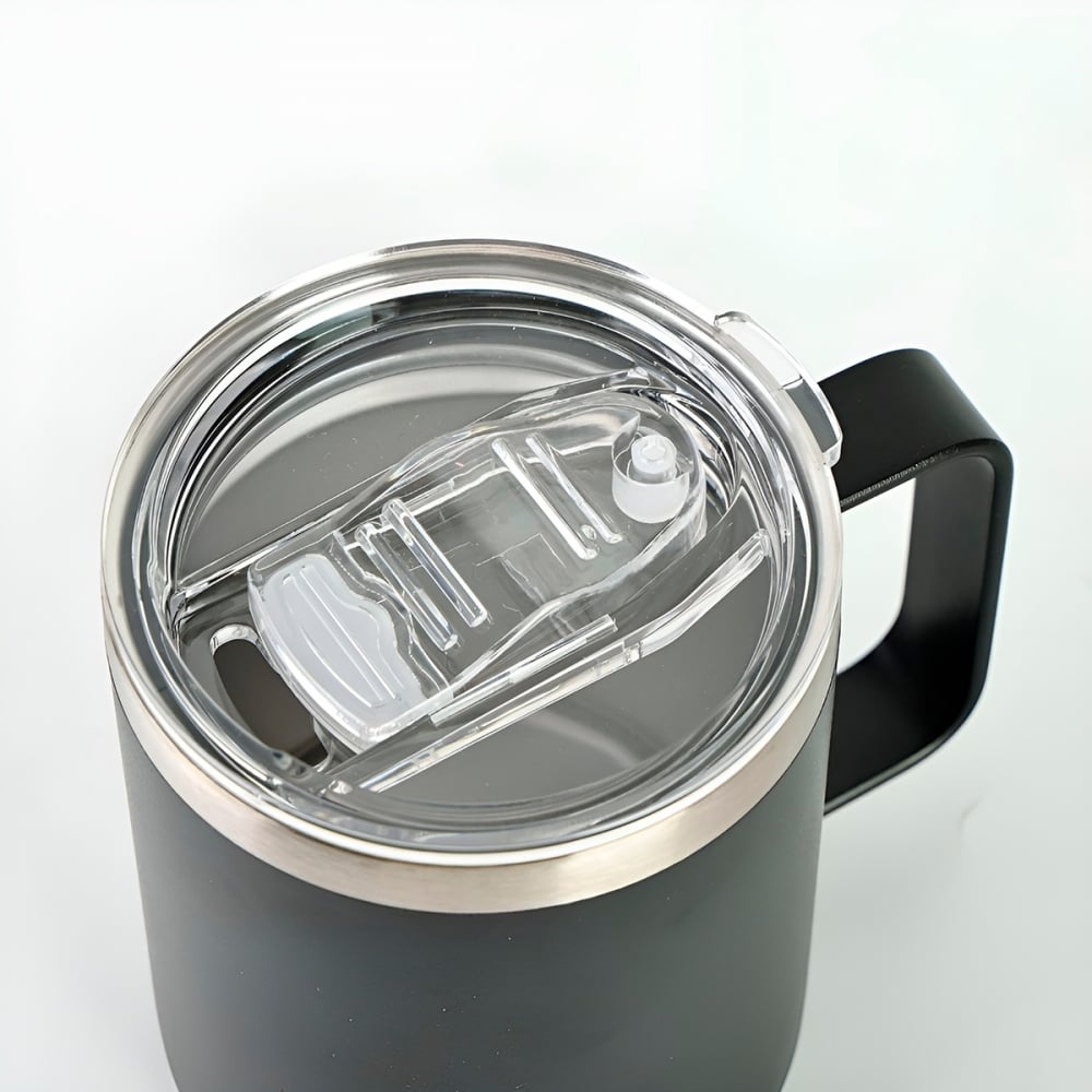 CanecaTérmica Aço Inox 360ml - Copo Térmico Preto P/ Cerveja e Café 