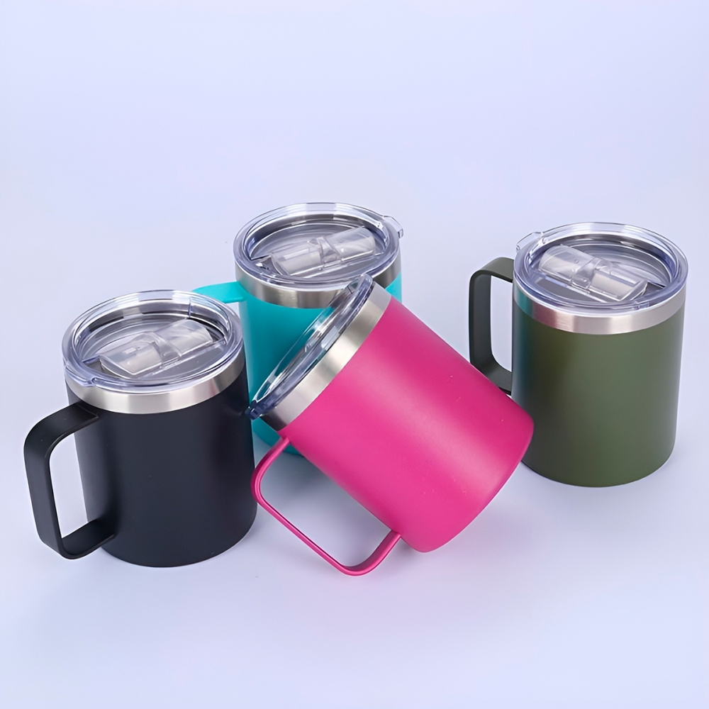 CanecaTérmica Aço Inox 360ml - Copo Térmico Preto P/ Cerveja e Café 