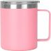 CanecaTérmica Aço Inox 360ml - Copo Térmico Rosa  P/ Cerveja e Café 