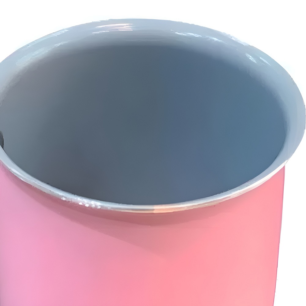 Caneco Fervedor Leiteira 1 Litro Aluminio Revestimento Ceramico - Rosa 