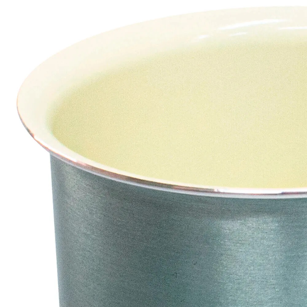 Caneco Fervedor Leiteira 1 Litro Aluminio Revestimento Ceramico 