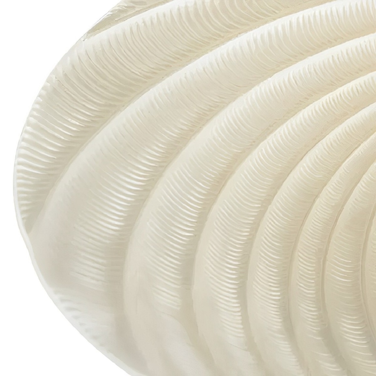 Centro-Mesa de Vidro Formato Concha Perolada 33cm - Sofisticação para Ambientes 