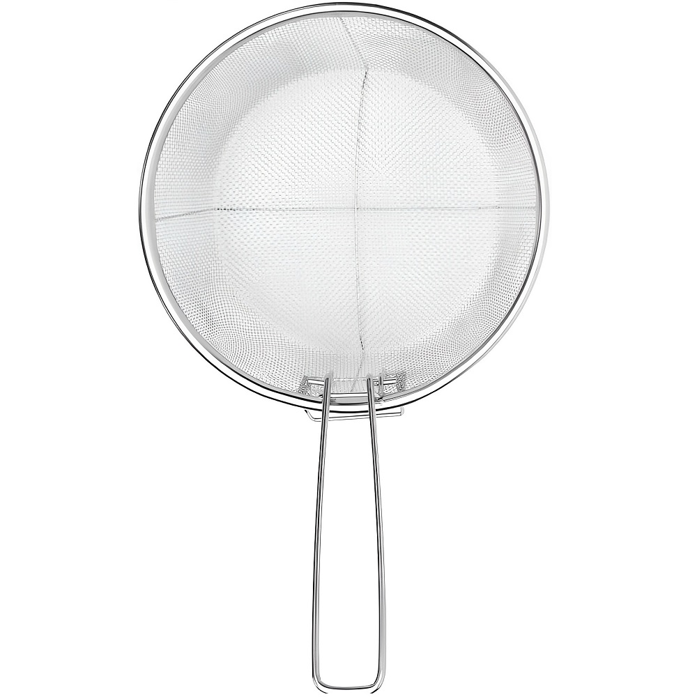 Cesto para Fritura Redondo em Inox para Fritar Batata e Salgados 