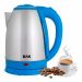 Chaleira Elétrica Aço Inox 1.8L Azul 110V - Água Quente Rápida e Segura! 