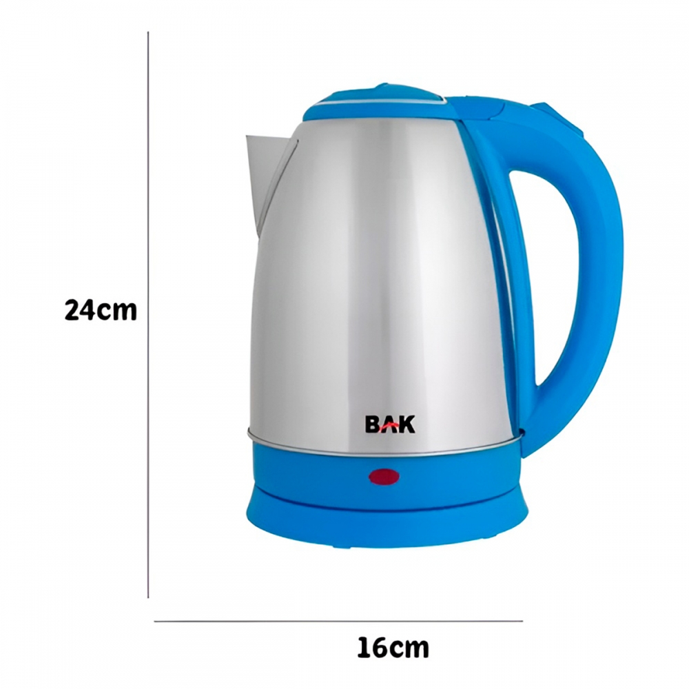 Chaleira Elétrica Aço Inox 1.8L Azul 110V - Água Quente Rápida e Segura! 