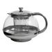 Chaleira com Infusor em Inox e Vidro 800mL Para Chás Gourmet em casa Decorativa 