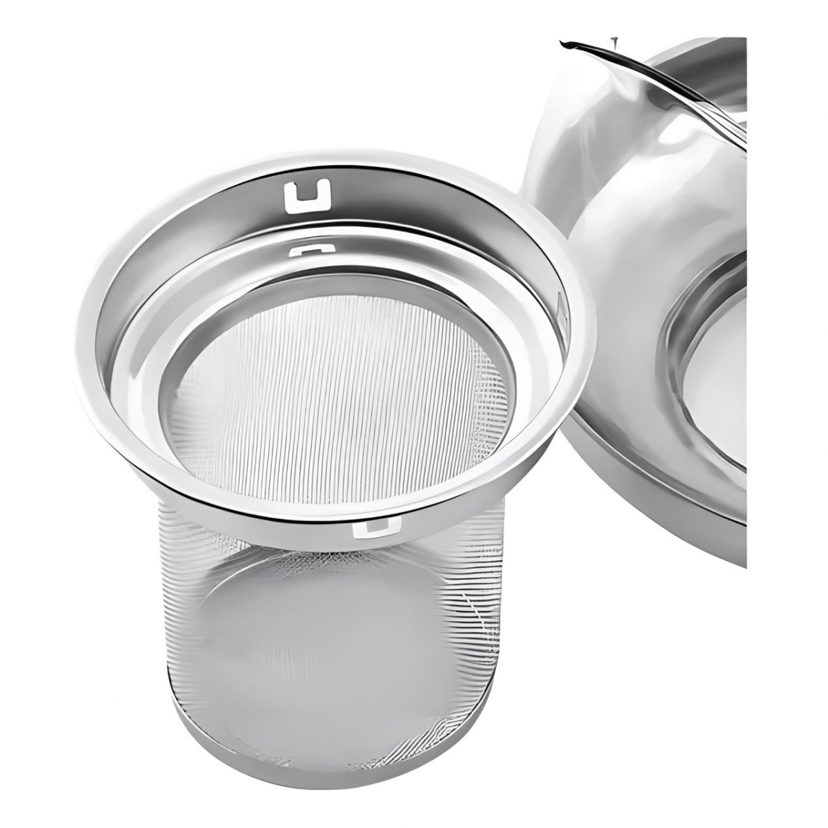 Chaleira com Infusor em Inox e Vidro 800mL Para Chás Gourmet em casa Decorativa 