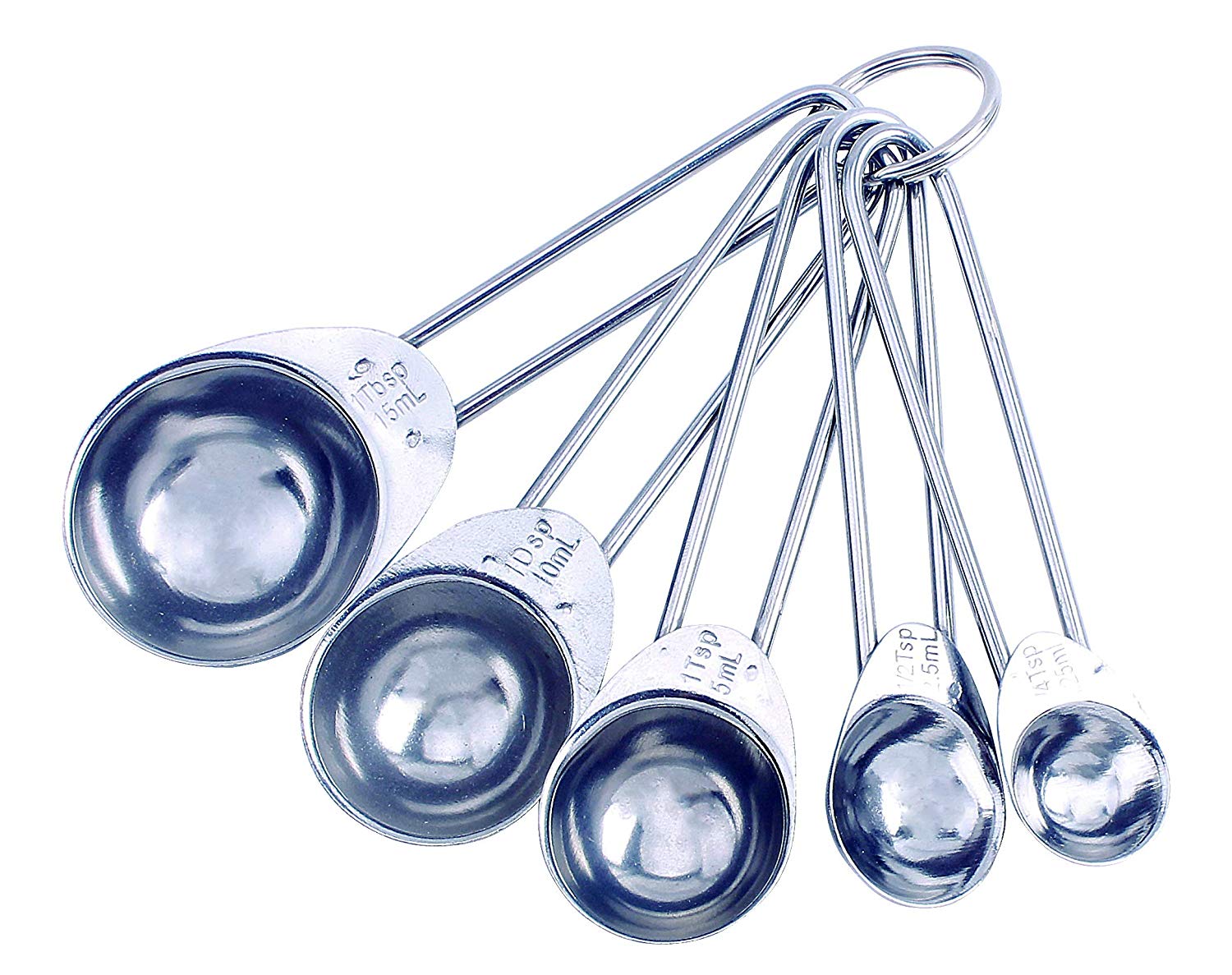 Colheres Medidoras Inox com 5 Unidades  