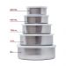 Conjunto De Potes Bowls Em Inox 5 Peças com Tampas Flexiveis 