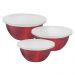 Conjunto Tigelas Inoxidáveis Empilháveis com Tampas Herméticas - Kit 3 Peças - Pote - Vasilha - Bowl 