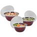 Conjunto Tigelas Inoxidáveis Empilháveis com Tampas Herméticas - Kit 3 Peças - Pote - Vasilha - Bowl 
