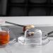 Conjunto Xícaras Vidro c/ 6 Xícaras e 6 Pires Café/Chá 210mL 