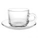 Conjunto Xícaras Vidro c/ 6 Xícaras e 6 Pires Café/Chá 210mL 
