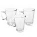 Conjunto com 3 Canecas Vidro 260mL Cappuccino Expresso Café Chá 
