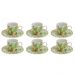 Conjunto com 6 Xicaras e 6 Pires Café 90ml Porecelana Natureza 