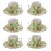 Conjunto com 6 Xicaras e 6 Pires Café 90ml Porecelana Natureza 