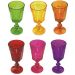 Conjunto de 06 Taças para Sorvete, Sobremesa, Agua - Coloridas