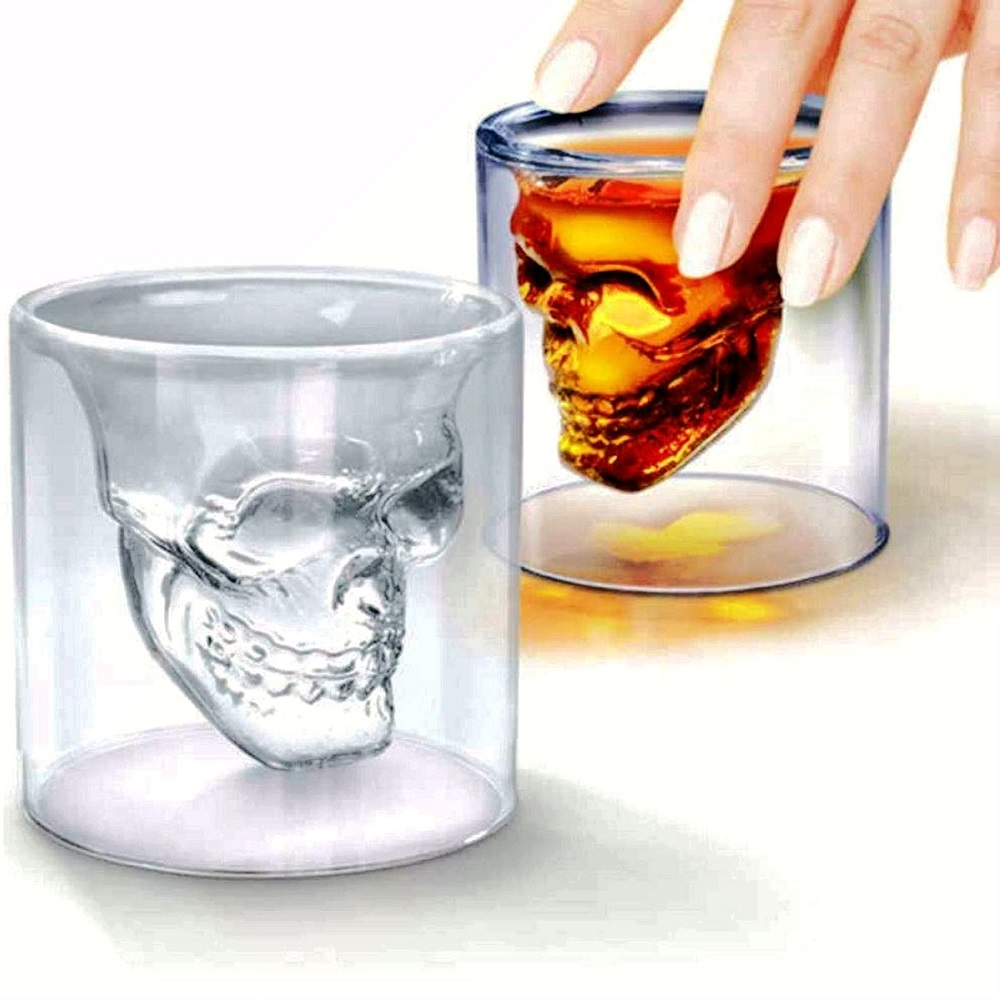 Copo Caveira em Vidro 150ml