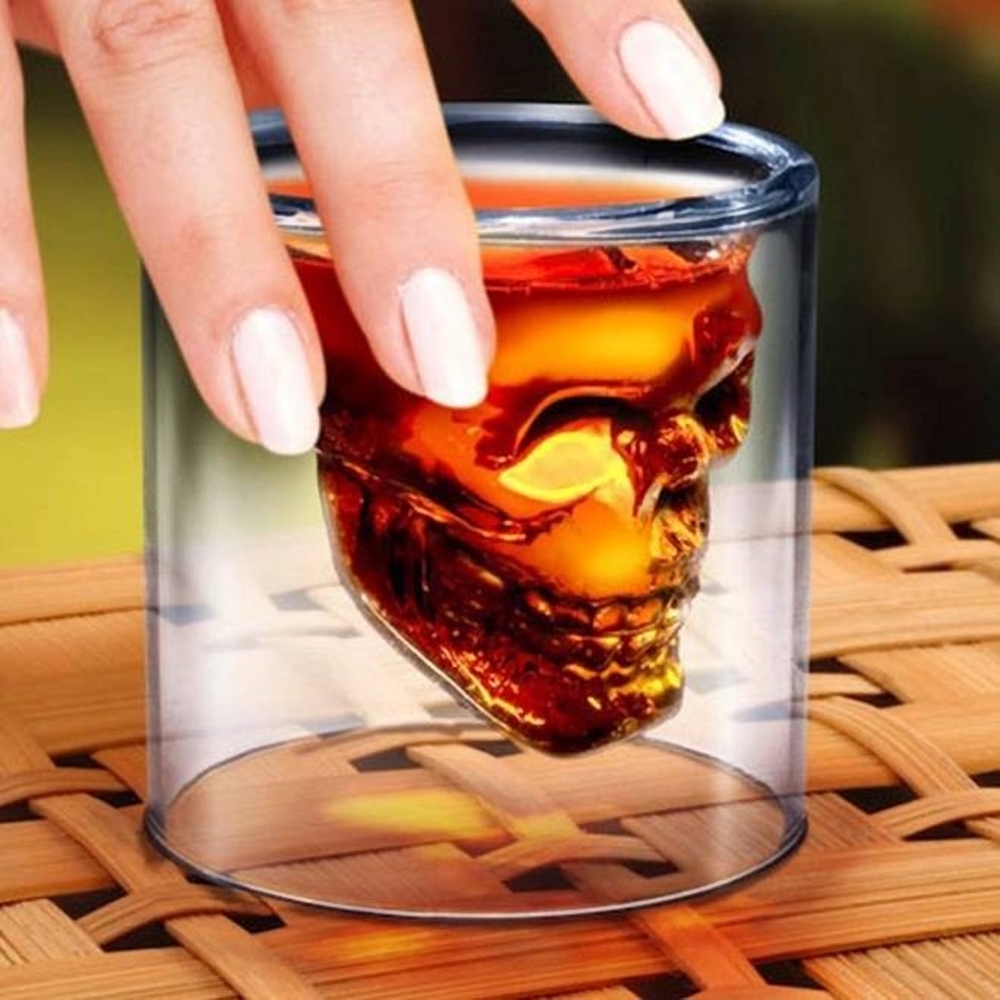 Copo Caveira em Vidro 150ml