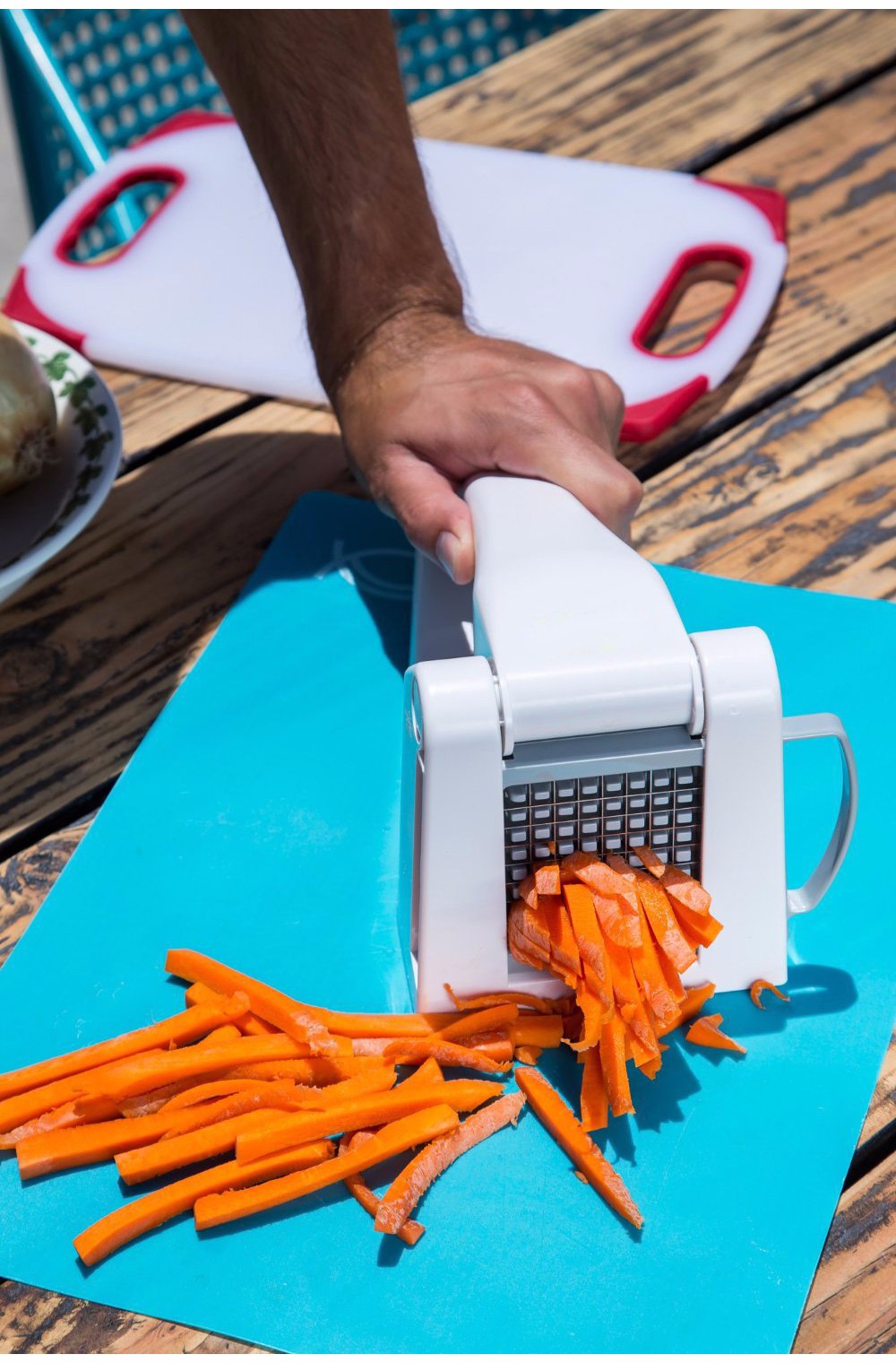 Cortador de Batata Palito - Picador de Legumes com 2 Modelos de Laminas