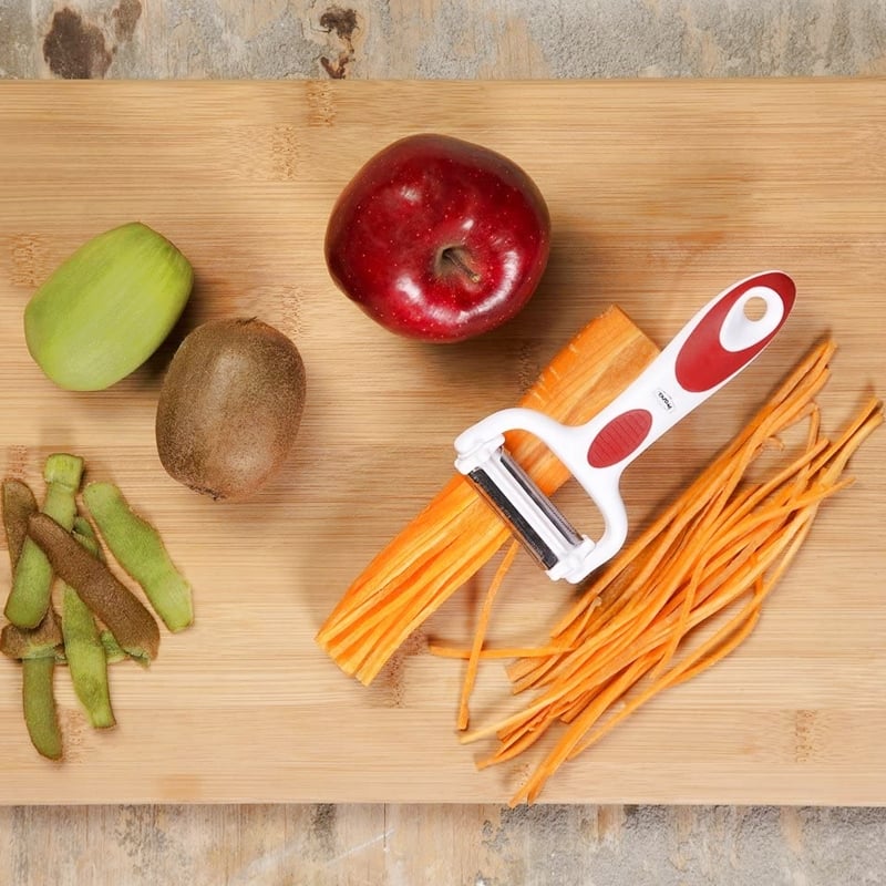 Descascador 3 em 1 - Aço Inoxidável, Design Ergonômico, Legumes e Frutas 