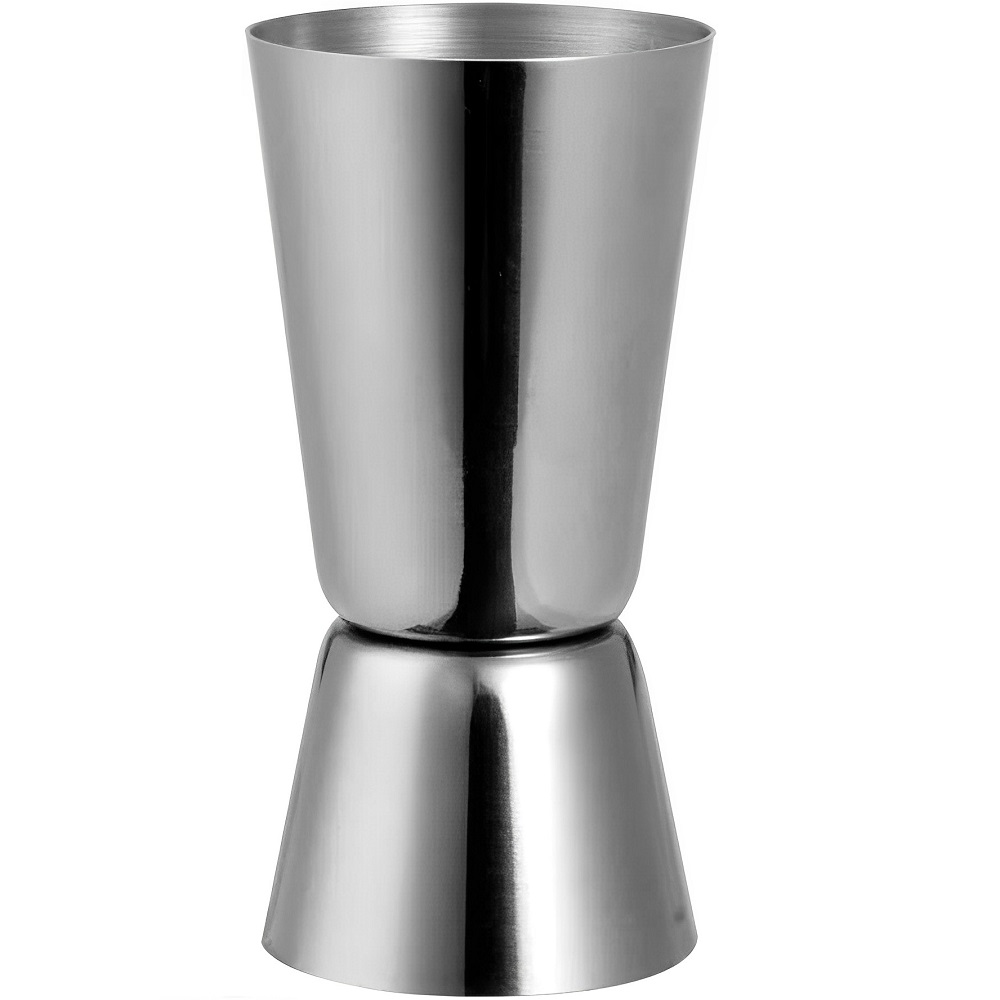 Dosador Duplo de Bebidas em Inox - 25ml e 50ml para Gin, Vodka e Drinks 