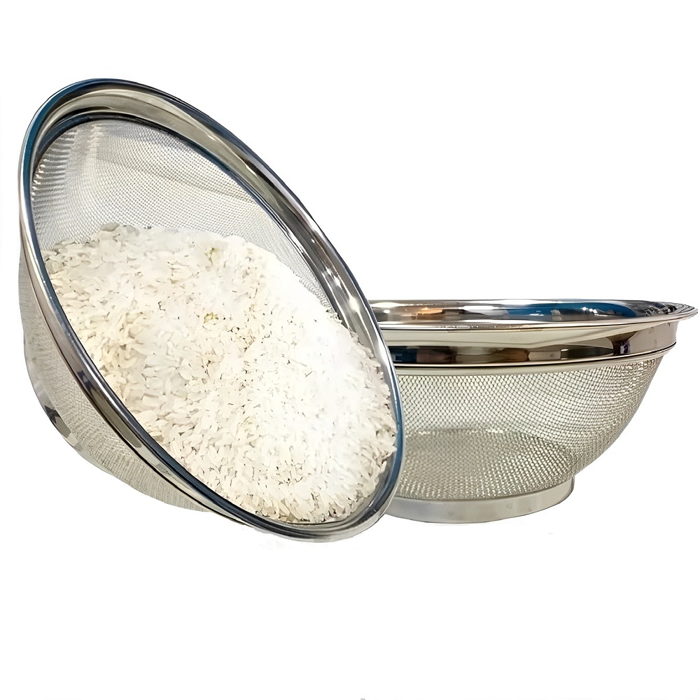 Escorredor Cesto para Cozinha Redondo Inox - Escorre Macarrão e Arroz