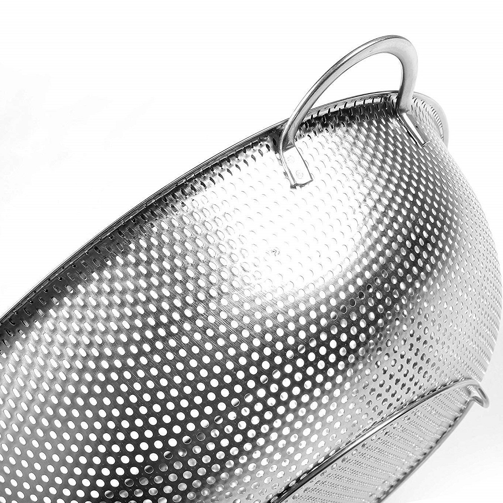 Escorredor de Alimentos, Macarrão, Massas, Arroz, Verduras - Inox 