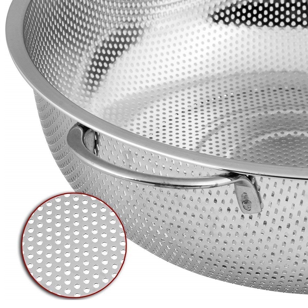 Escorredor de Alimentos, Macarrão, Massas, Arroz, Verduras - Inox 