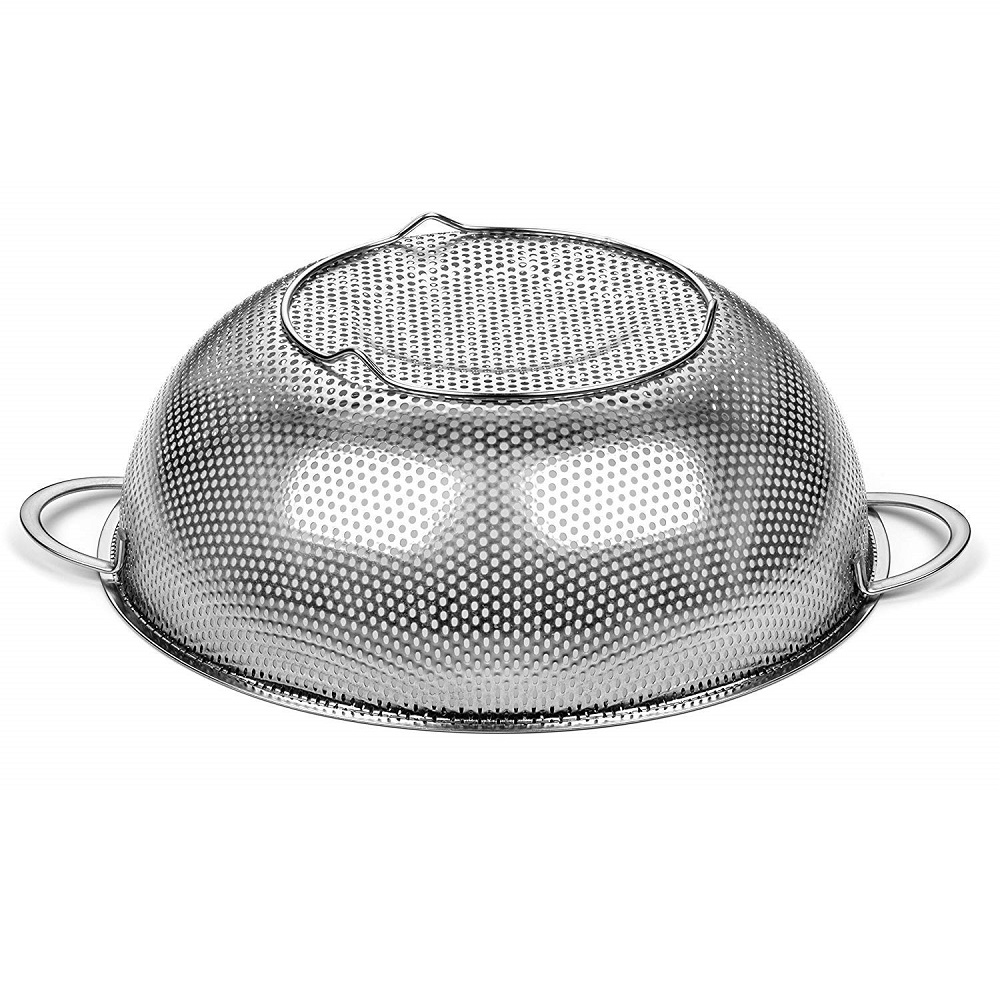 Escorredor de Alimentos, Macarrão, Massas, Arroz, Verduras - Inox 