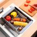 Escorredor de Pia Extensível Escorre Louça, Lava Frutas, Verduras e Legumes 