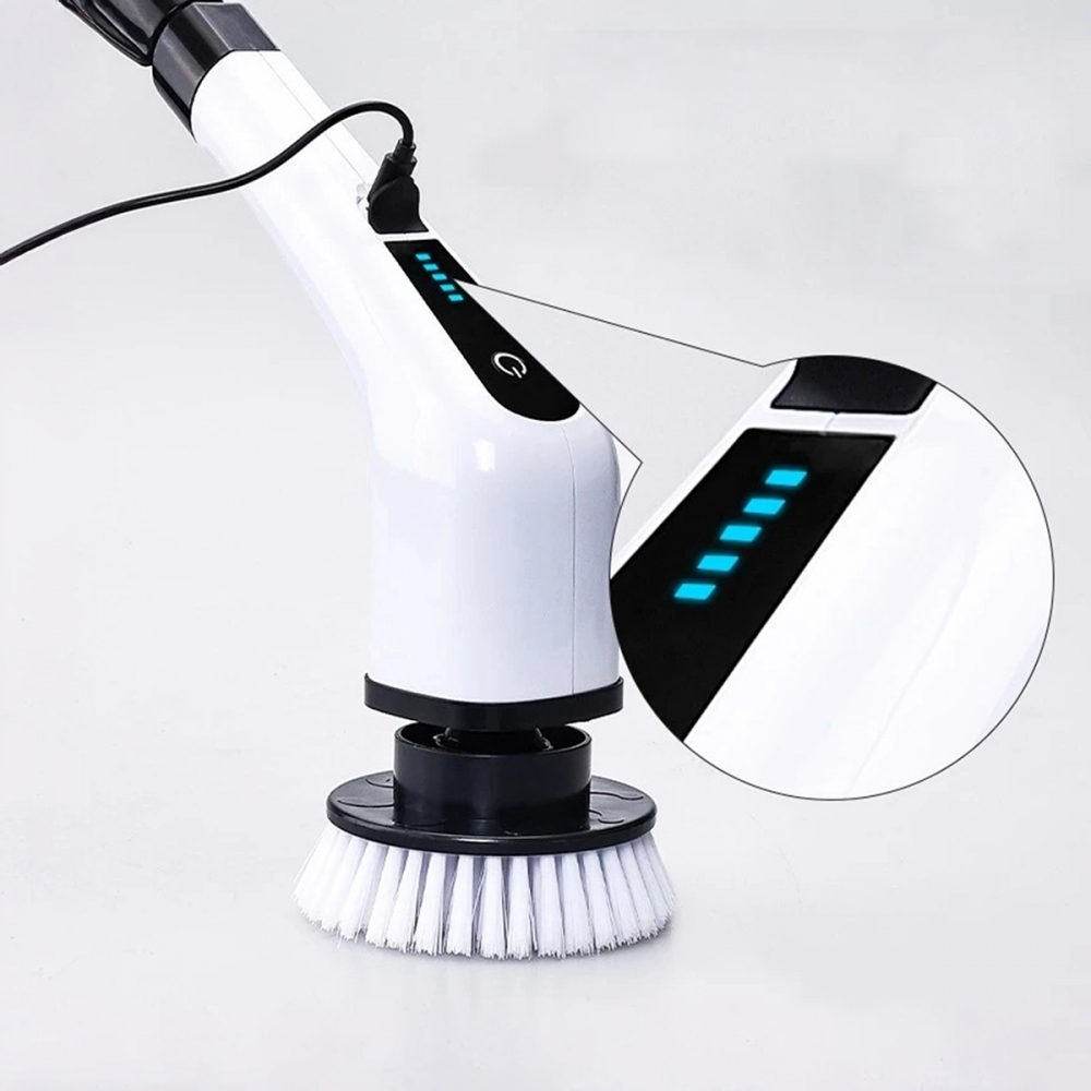 Escova Limpeza Multiuso Elétrica S/ Fio 7 Pontas USB 
