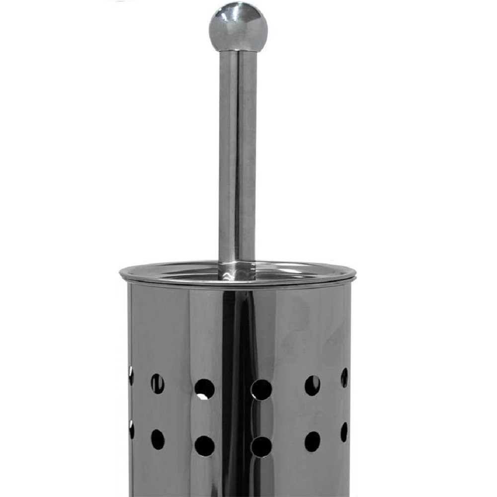 Escova Sanitária Com Cerdas Flexíveis E Suporte Inox para Banheiro 