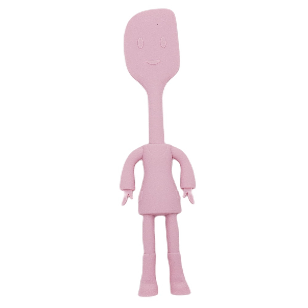 Espatula de Cozinha em Silicone Divertida  Rosa