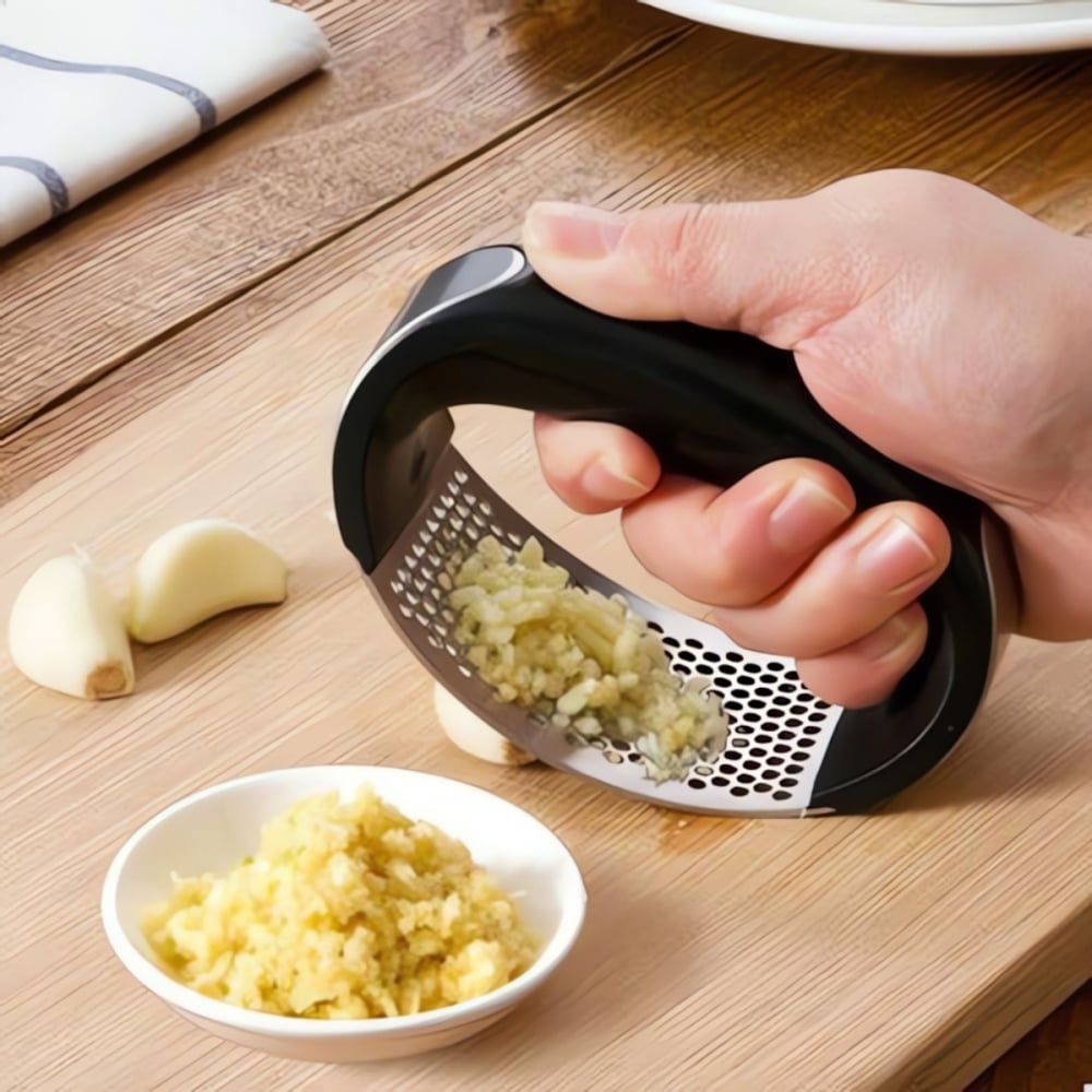 Espremedor Mágico de Alho Inox - Triture sem Sujeira, Sem Cheiro 