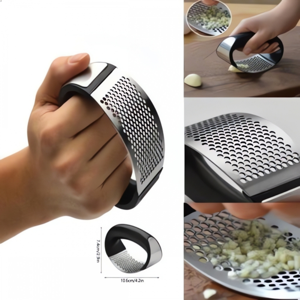 Espremedor Mágico de Alho Inox - Triture sem Sujeira, Sem Cheiro 