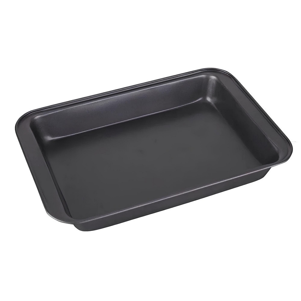 Forma Assadeira Antiaderente Preta Aço Carbono 37x25cm 