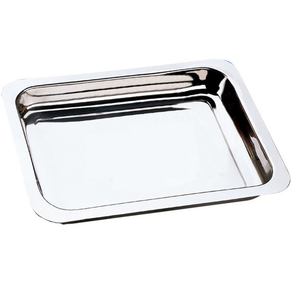 Forma Assadeira em Inox Retangular Alta 34x25x4cm 