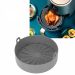 Forma De Silicone Air Fryer Redonda Grande 22cm C/ Alças - Cinza 
