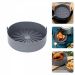 Forma De Silicone Air Fryer Redonda Grande 22cm C/ Alças - Cinza 