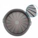 Forma De Silicone Air Fryer Redonda Grande 22cm C/ Alças - Cinza 