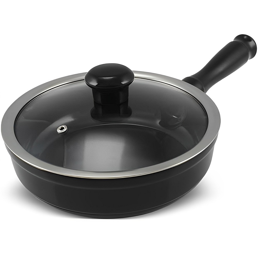 Frigideira Cerâmica Ceraflame com Tampa Chef 1,5 Litros  Preta