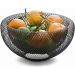 Fruteira Metal Preto 30cm Cesto Frutas Mesa 