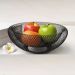 Fruteira Metal Preto 30cm Cesto Frutas Mesa 
