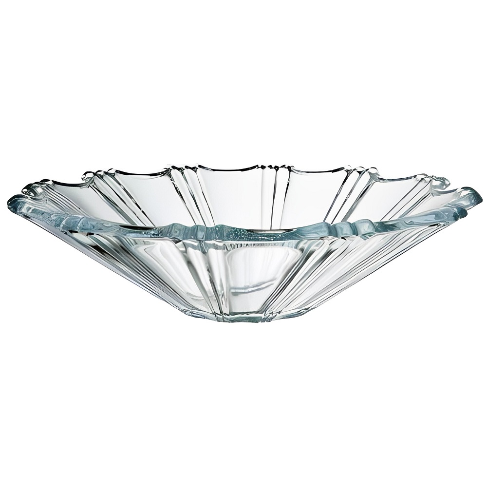 Fruteira decorativa - Centro de mesa de vidro - Peça decorativa de vidro 32cm 