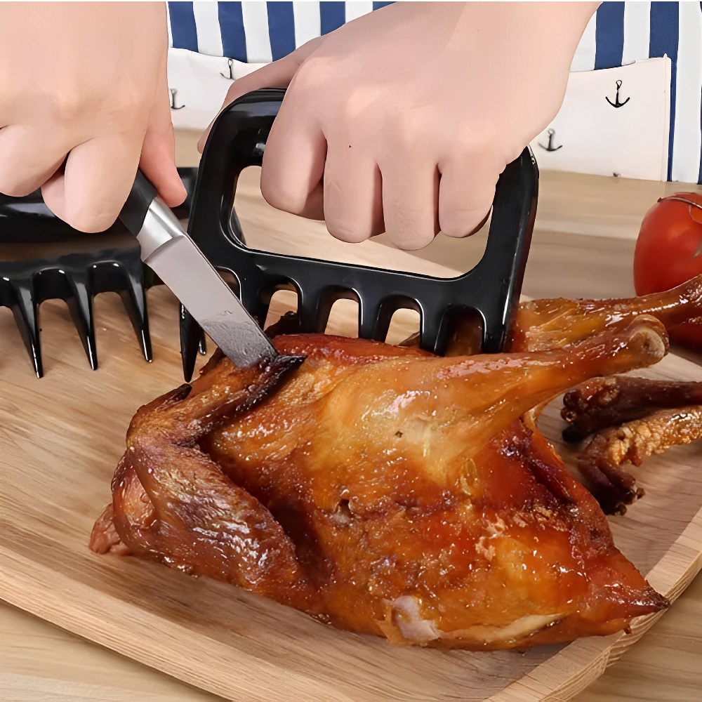 Garfo Desfiador Churrasco com Garra de Urso P/ Carne e Frango 