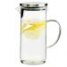 Jarra de Vidro Agua, Refresco ou Suco 1,3 Litros com Tampa Cromada 