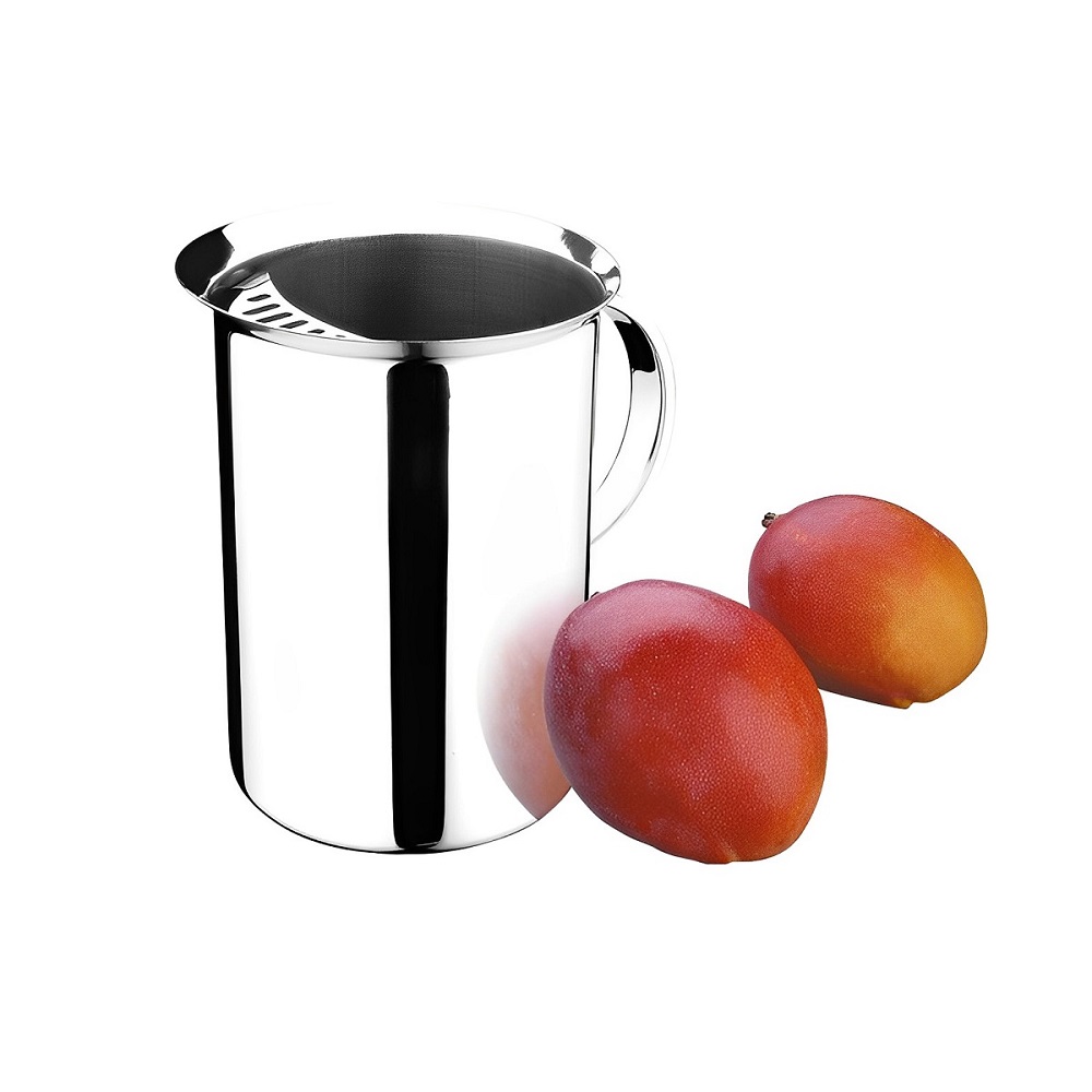 Jarra para Suco, Agua, Com Aparador de Gelo, 1.5 Litros, Em Inox 