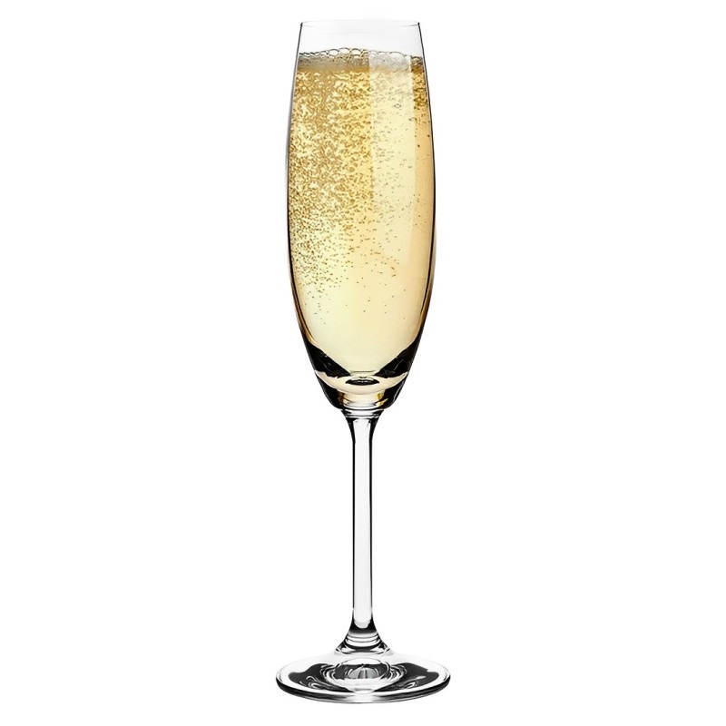 Jogo 6 Taças 220 ml Champanhe Espumante Cristal Ecológico-Premium- Gastro
